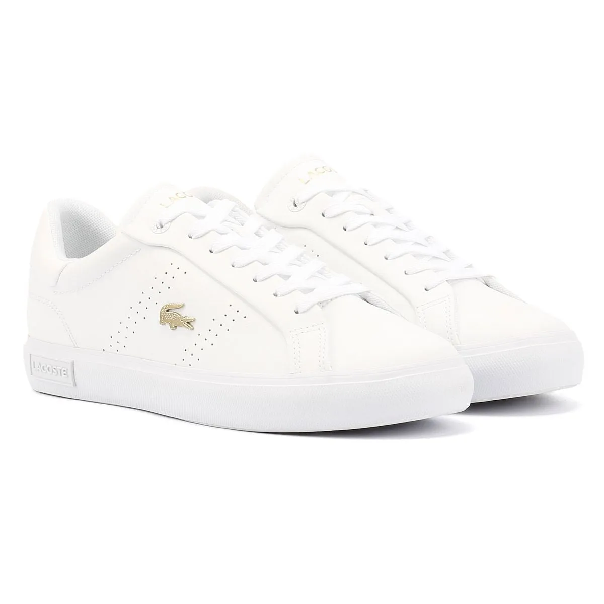 Lacoste Powercourt 2.0 Leather Women's White Trainers Quick Start core strength