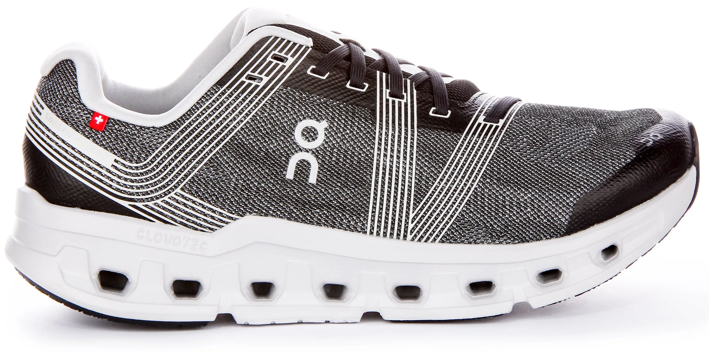 Breathable Lining On Running Cloudgo In Black White For Men