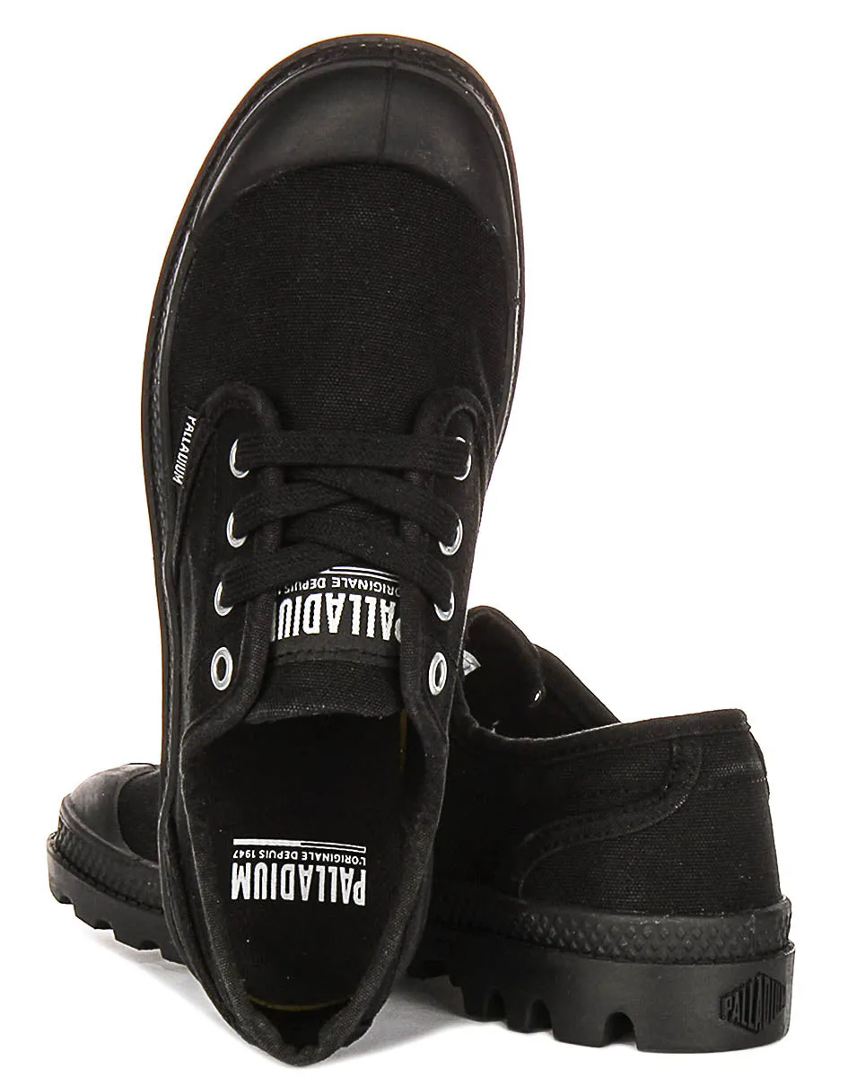 Breathable Palladium Pampa Oxford In Black For Women