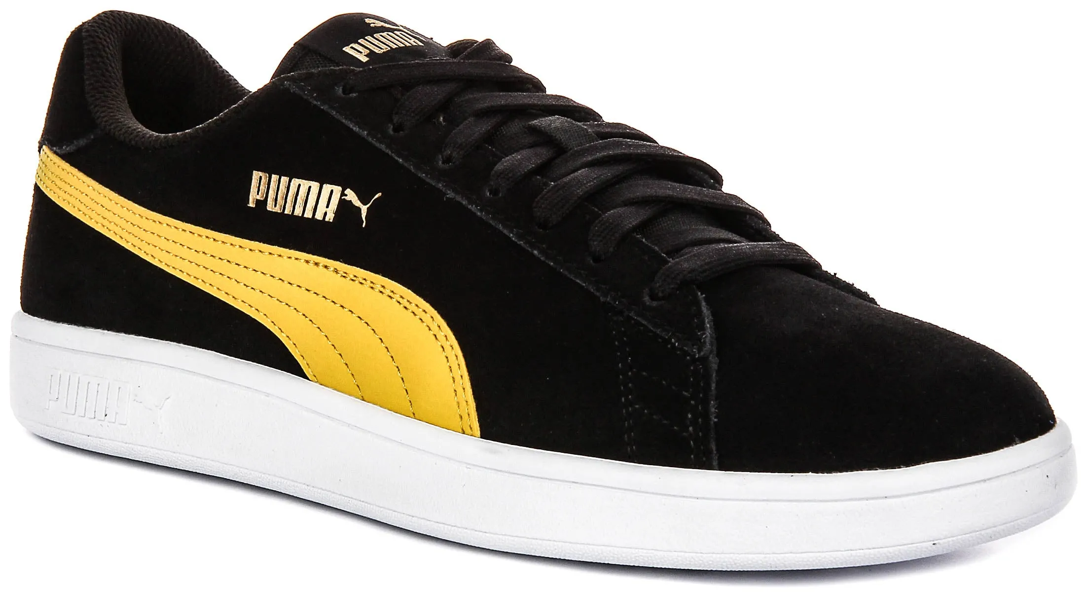 Sustainable Design All weather Puma Smash V2 In Black Yellow