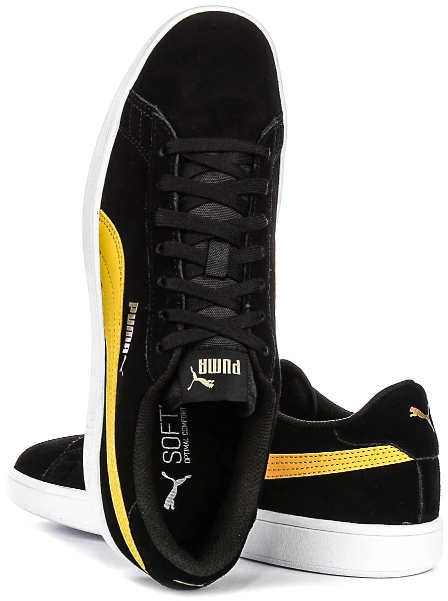 Breathable Puma Smash V2 In Black Yellow