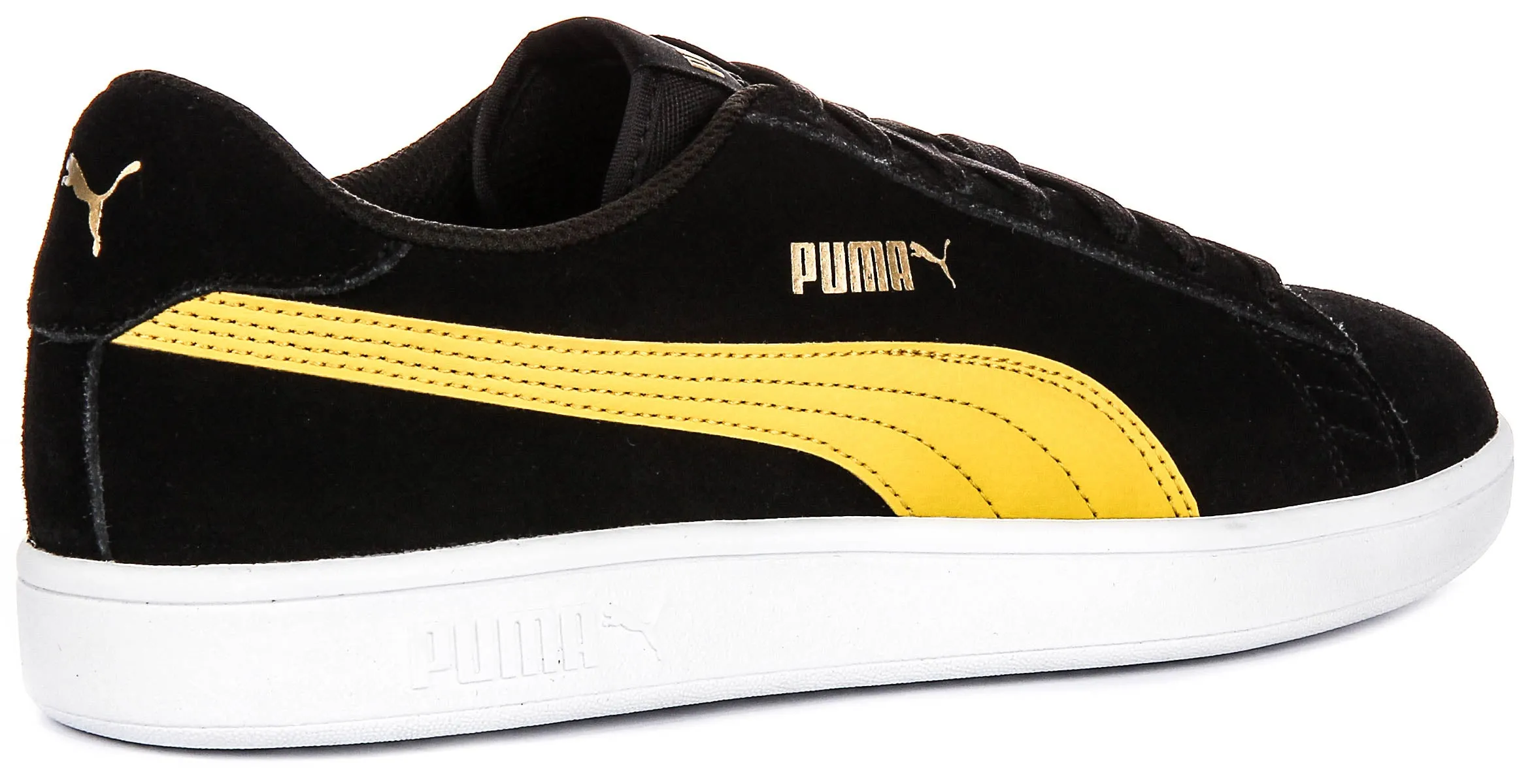Breathable Puma Smash V2 In Black Yellow