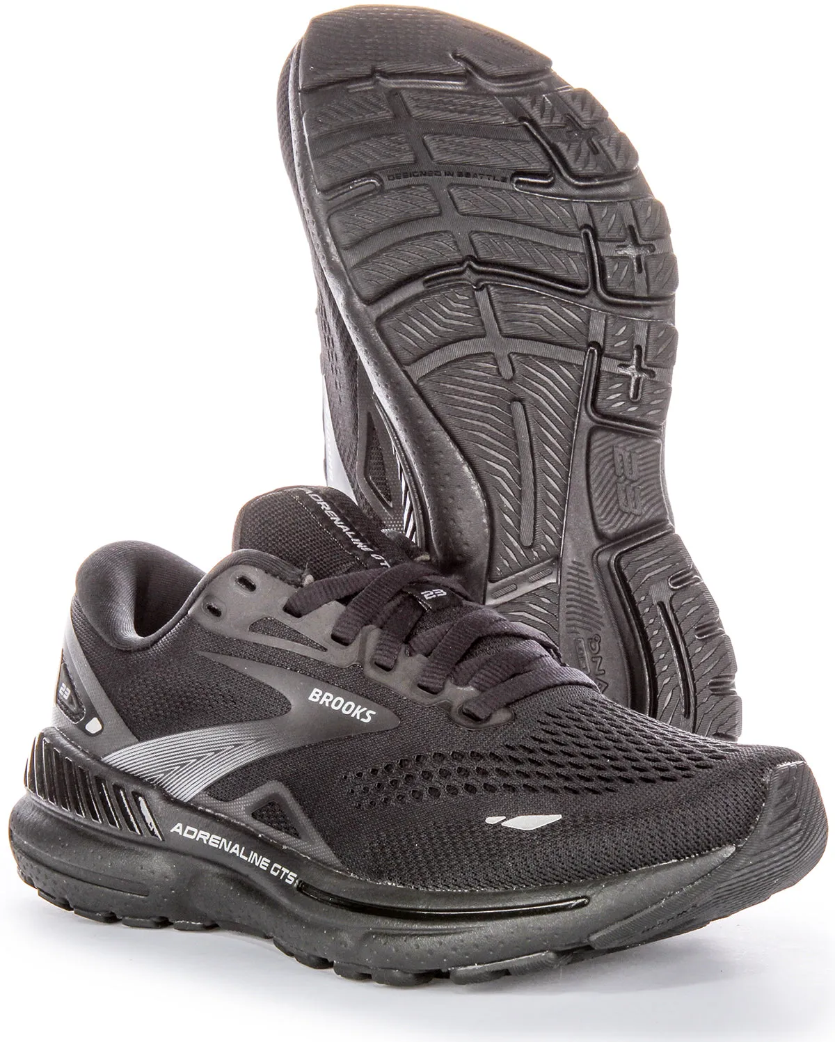Breathable Upper Brooks Adrenaline GTS In Black For Men | Medium Fit
