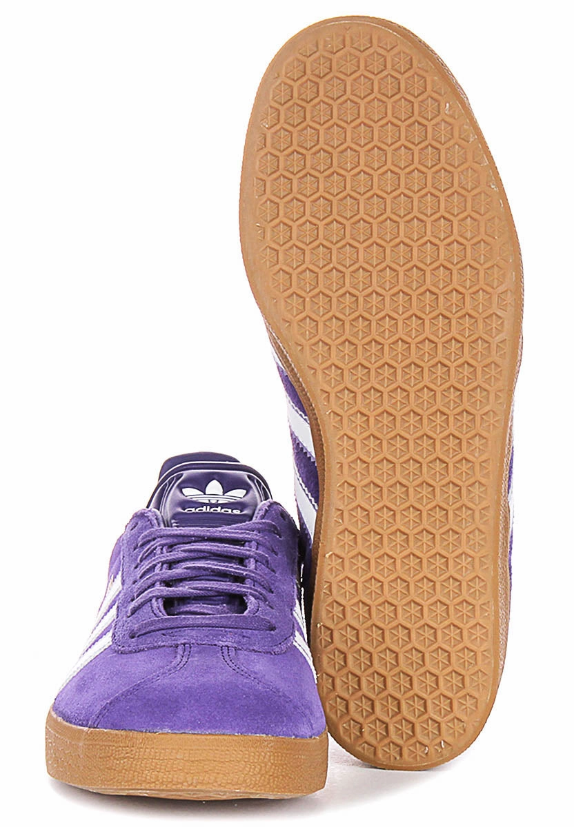 Breathable Design Layer Adidas Gazelle X Real Madrid in Purple