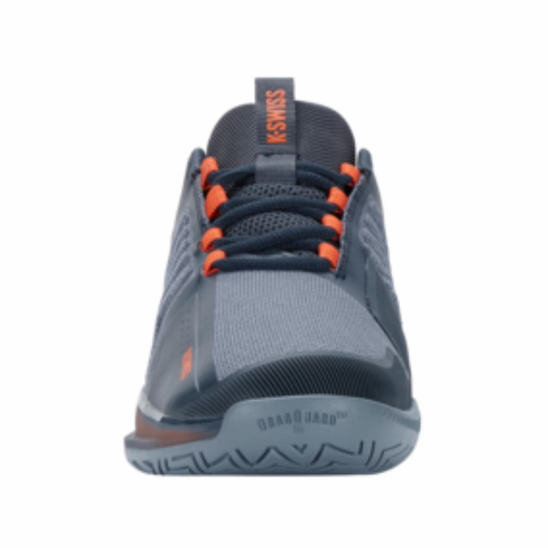 Breathable System K Swiss Ultrashot AC 3 Men Tennis Shoes - Orion Blue/Windward Blue/Scarlet Ibis