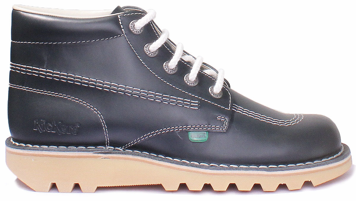 Brogue Ready Kickers Kick Hi In Navy in Adults UK Size 6.5 - 12