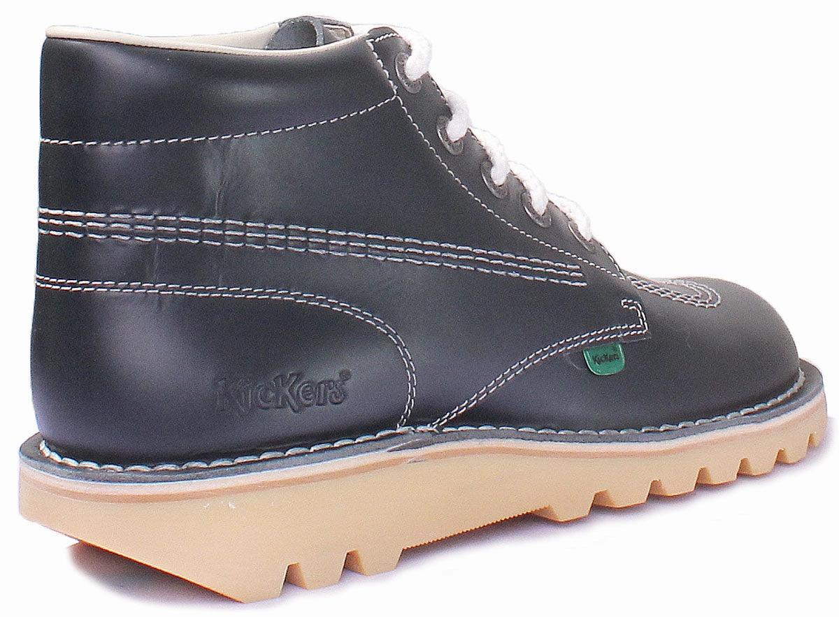 Brogue Ready Kickers Kick Hi In Navy in Adults UK Size 6.5 - 12
