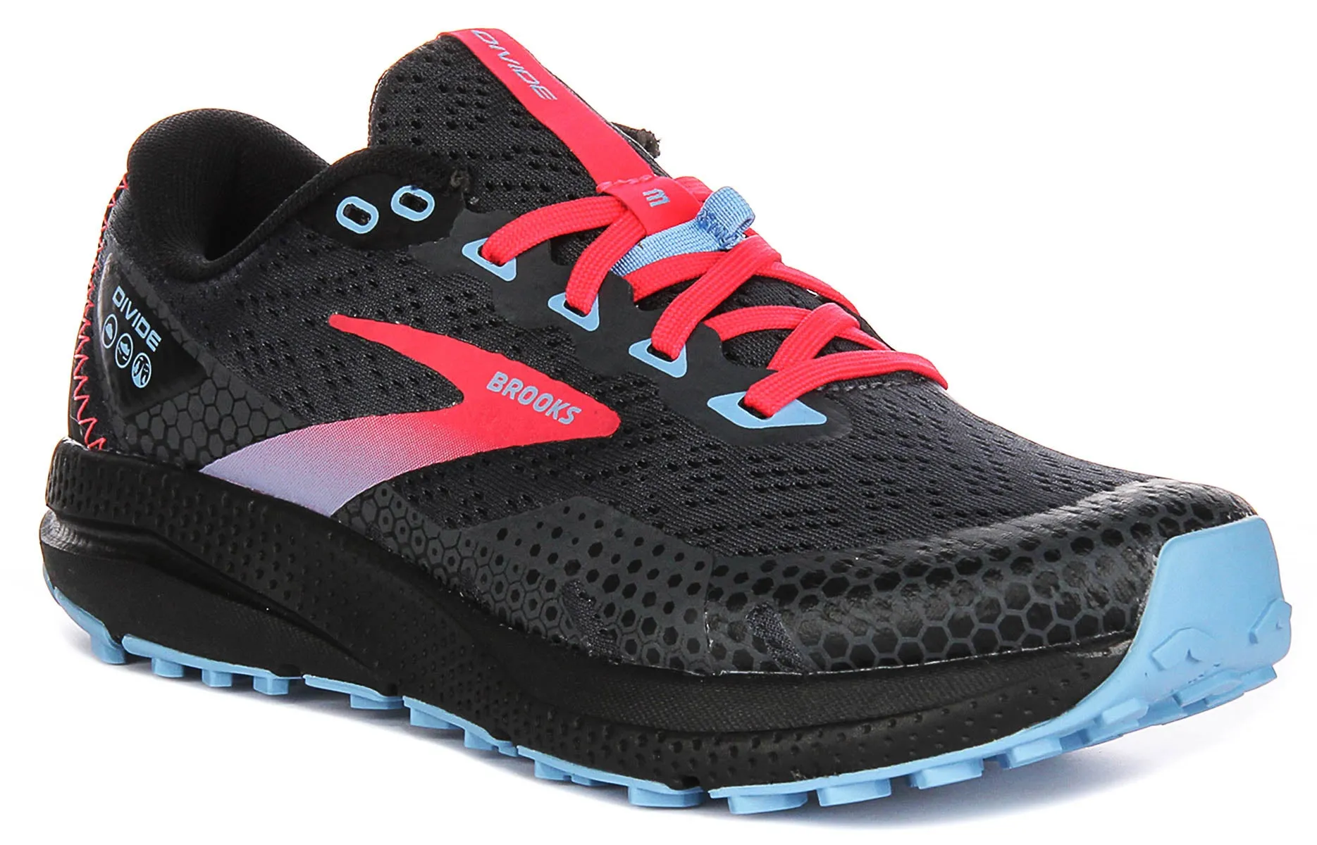 Dry Lining Brooks Divide 3 In Black Pink For Women