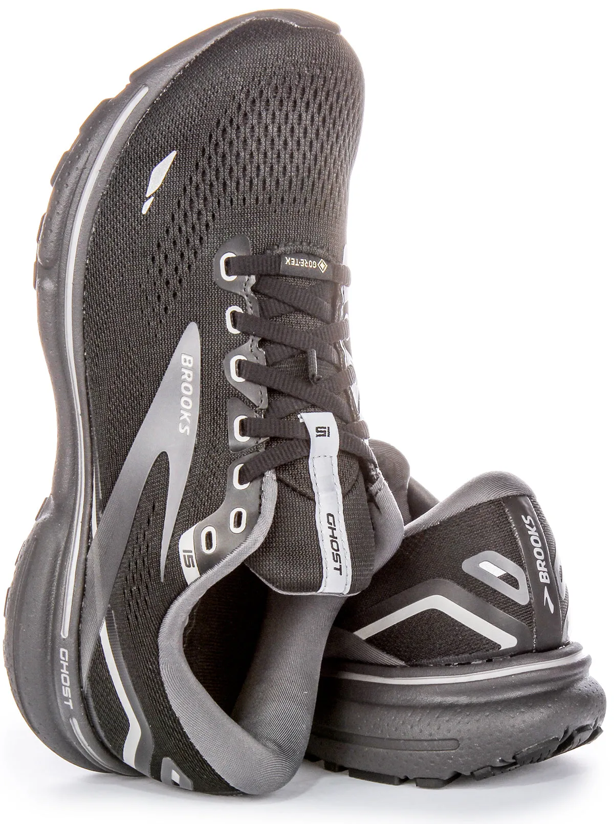 Brooks Ghost 15 GTX In Black For Women | Medium Fit Quick Touch