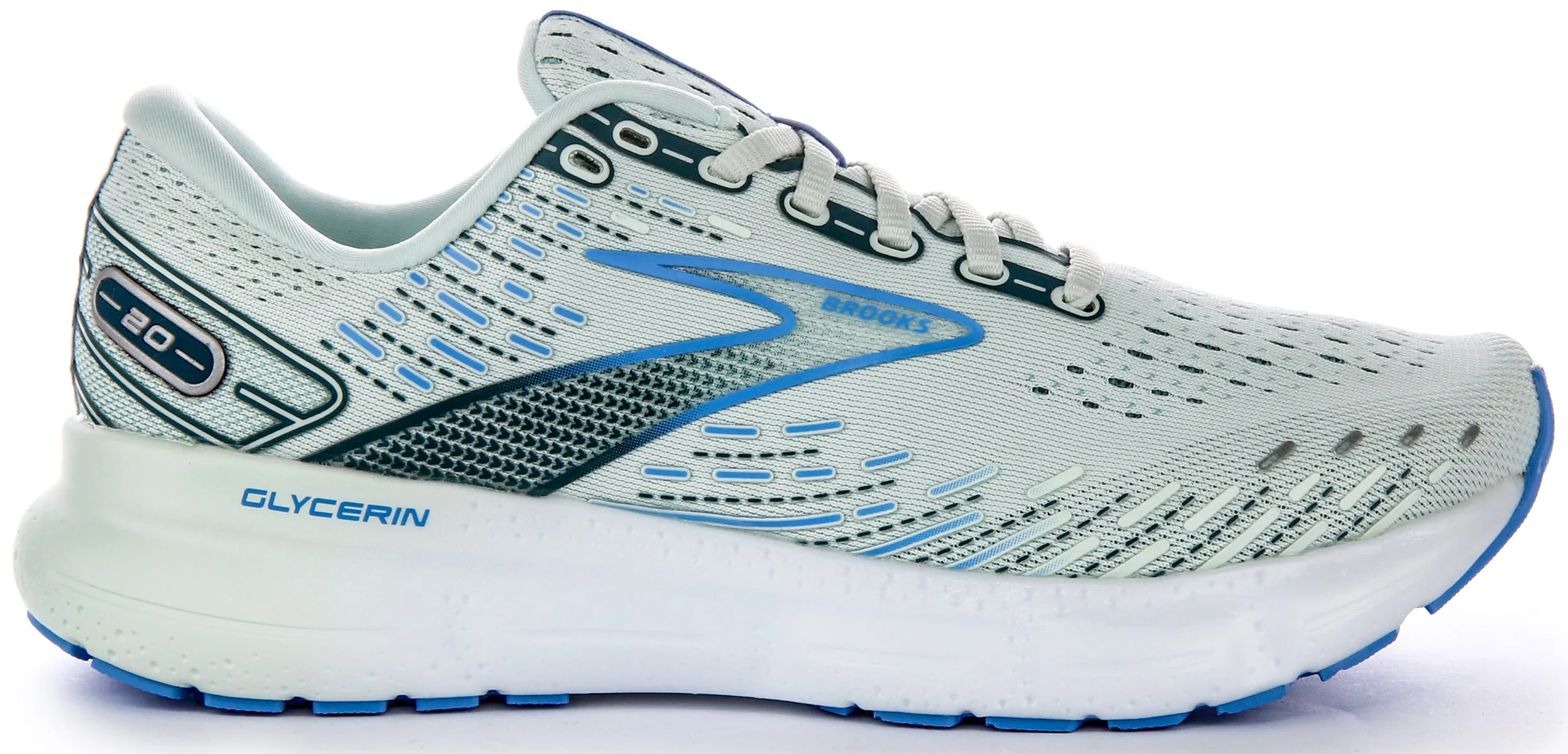 Brooks Glycerine 20 In Light Blue | Regular Fit All terrain