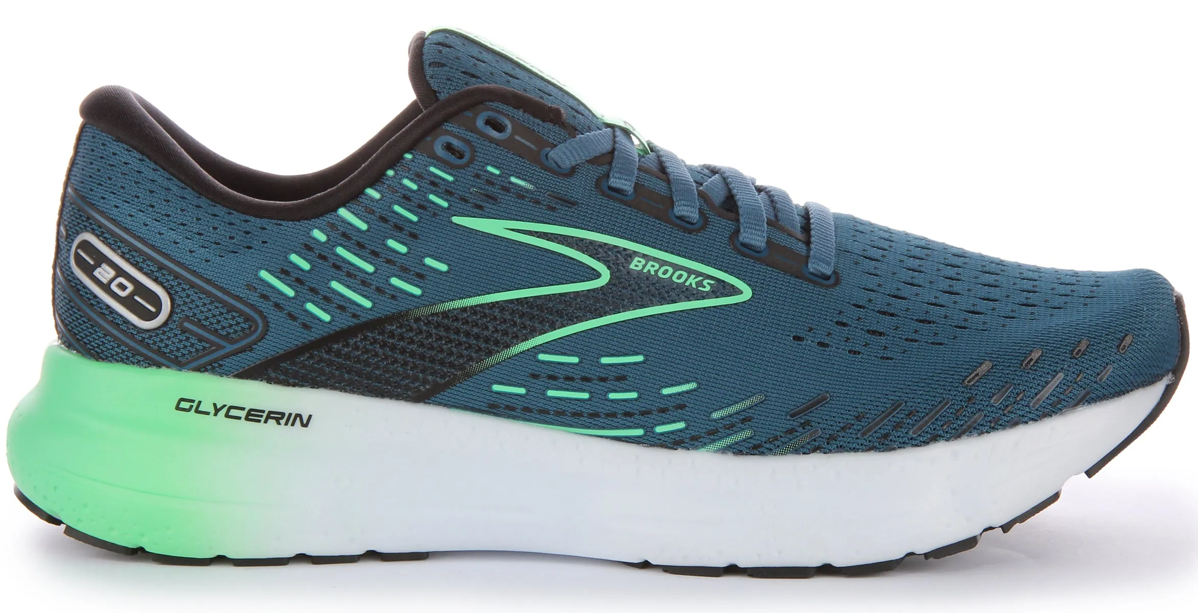 Brooks Glycerine 20 In Turquoise For Men Indoor Performance