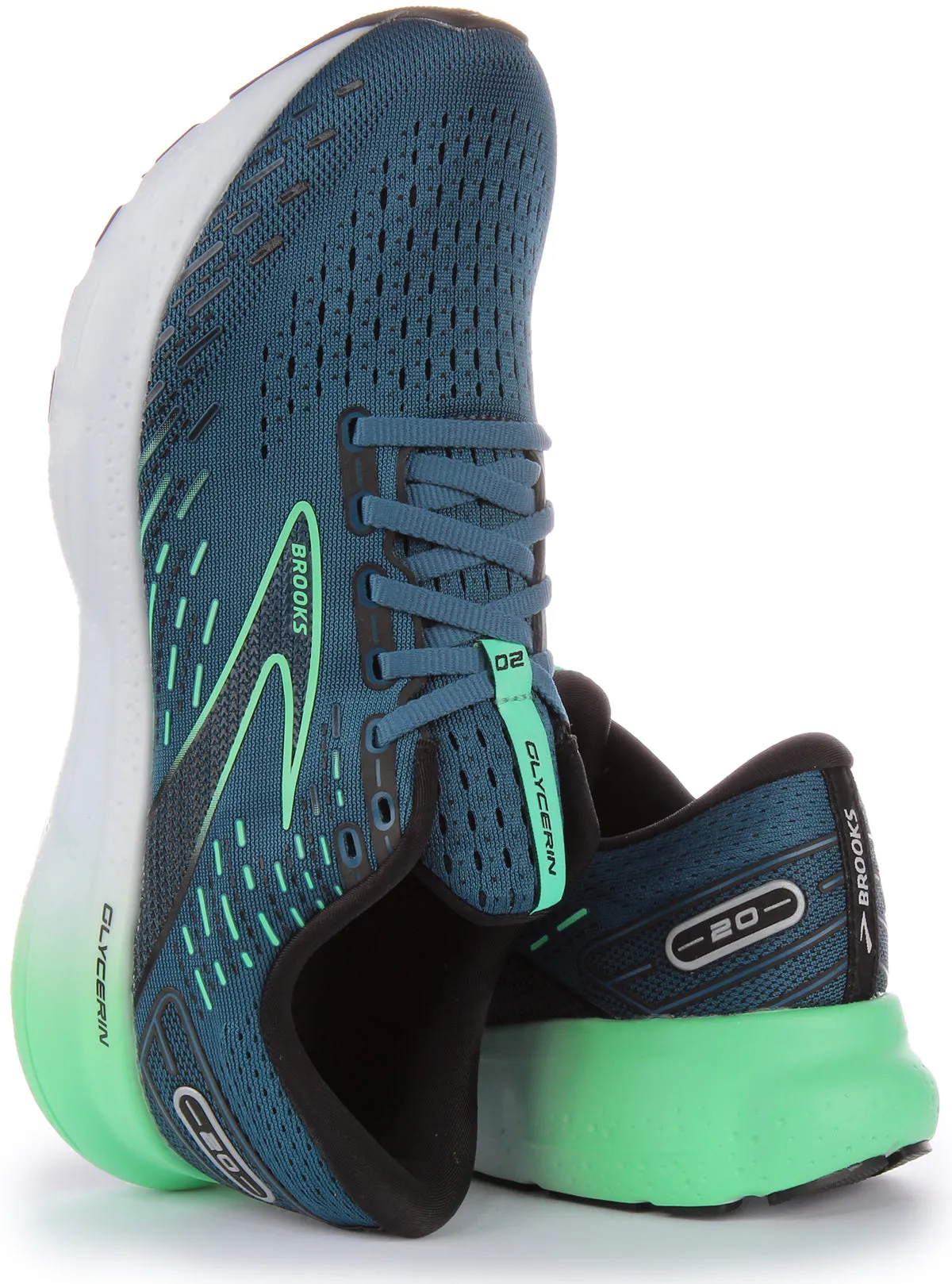 Brooks Glycerine 20 In Turquoise For Men Indoor Performance