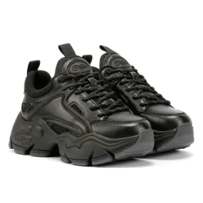Lightweight Support Buffalo Binary C Women's Black Trainers