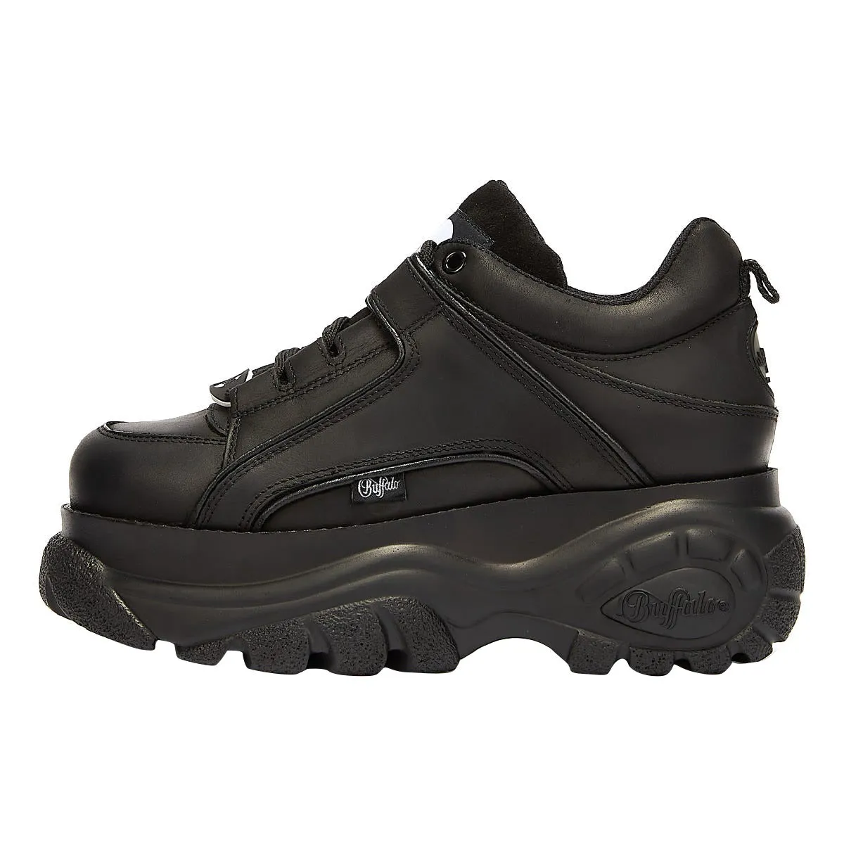 Buffalo London 1339-14 Womens Black Trainers Smooth Surface