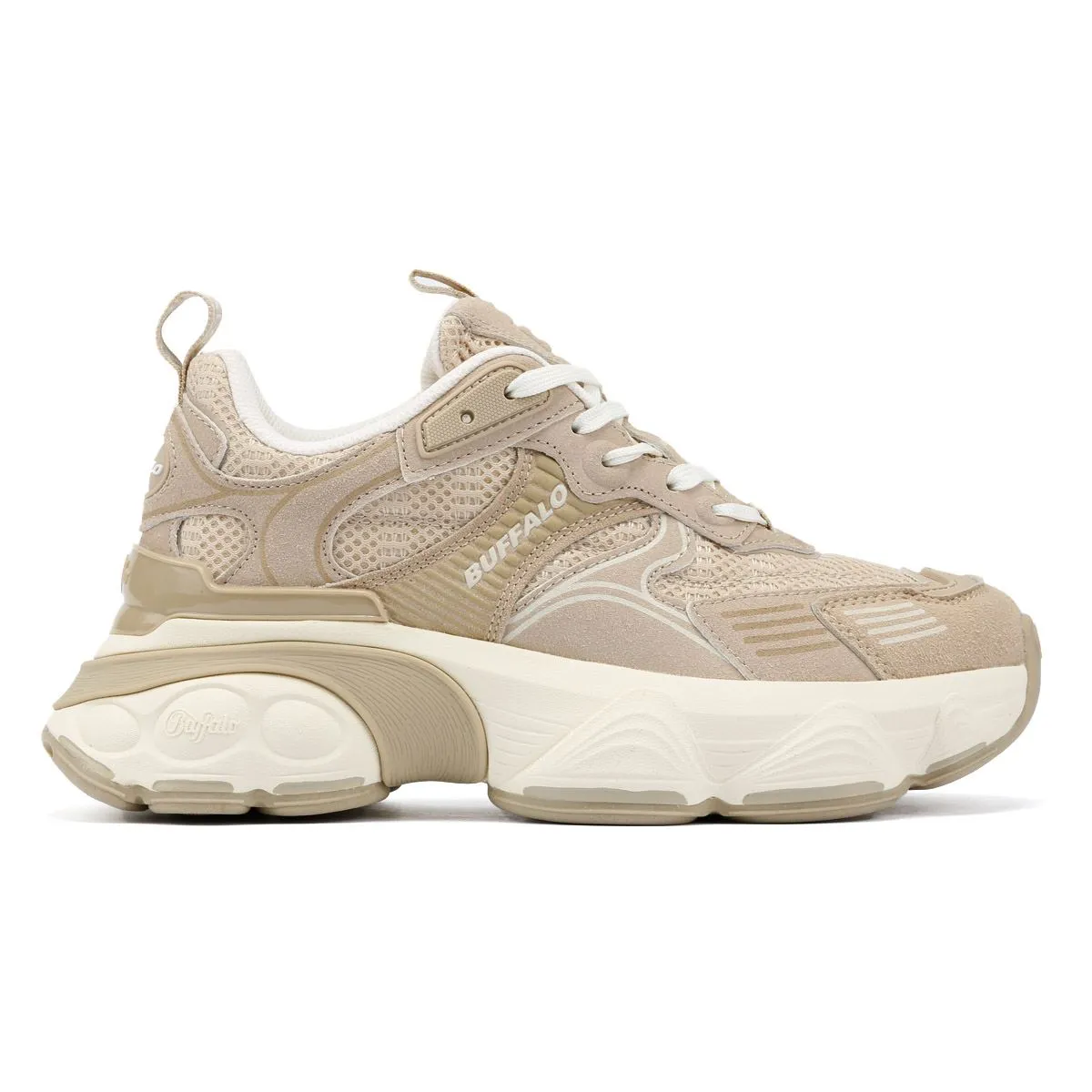 Buffalo Truck Women's Cream/Beige Trainers Stride Ready