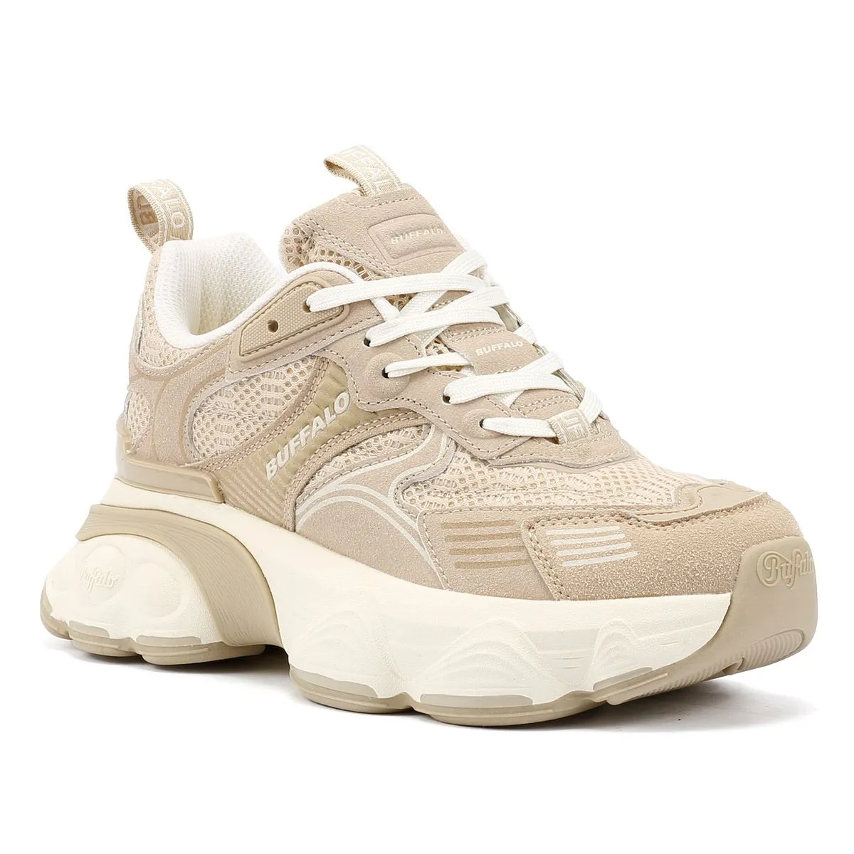 Buffalo Truck Women's Cream/Beige Trainers Stride Ready