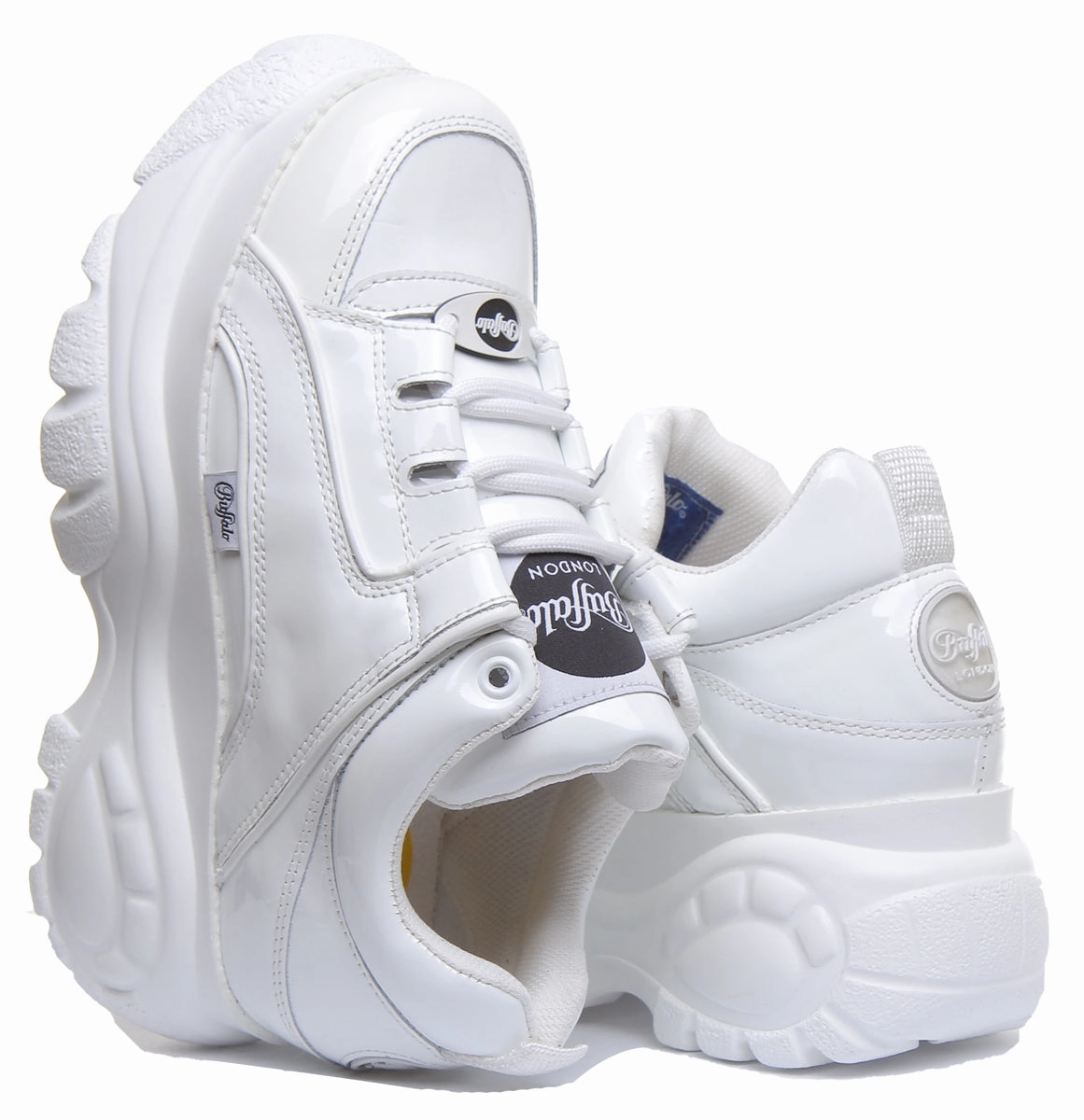 Buffalo 1339-14 2.0 In White Patent For Womens Fashion Comfort