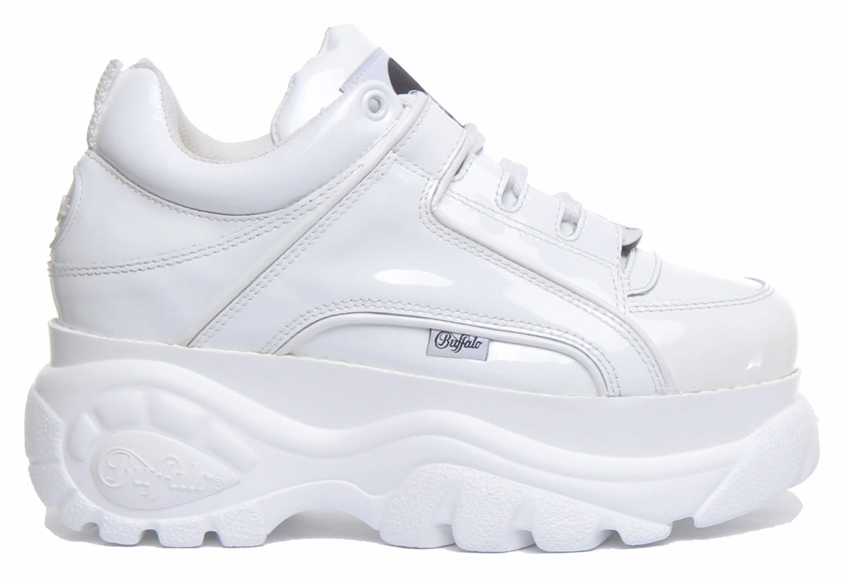 Buffalo 1339-14 2.0 In White Patent For Womens Fashion Comfort