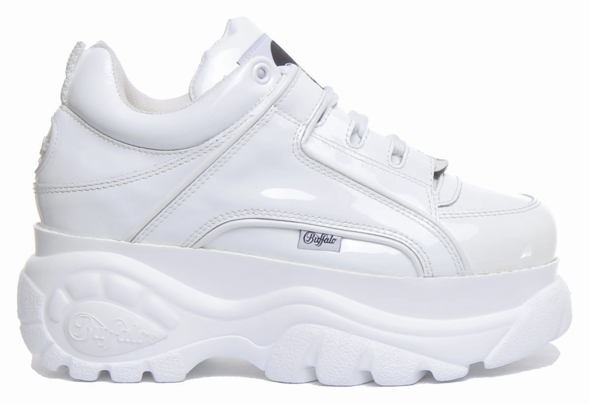 Buffalo 1339-14 2.0 In White Patent For Womens Fashion Comfort