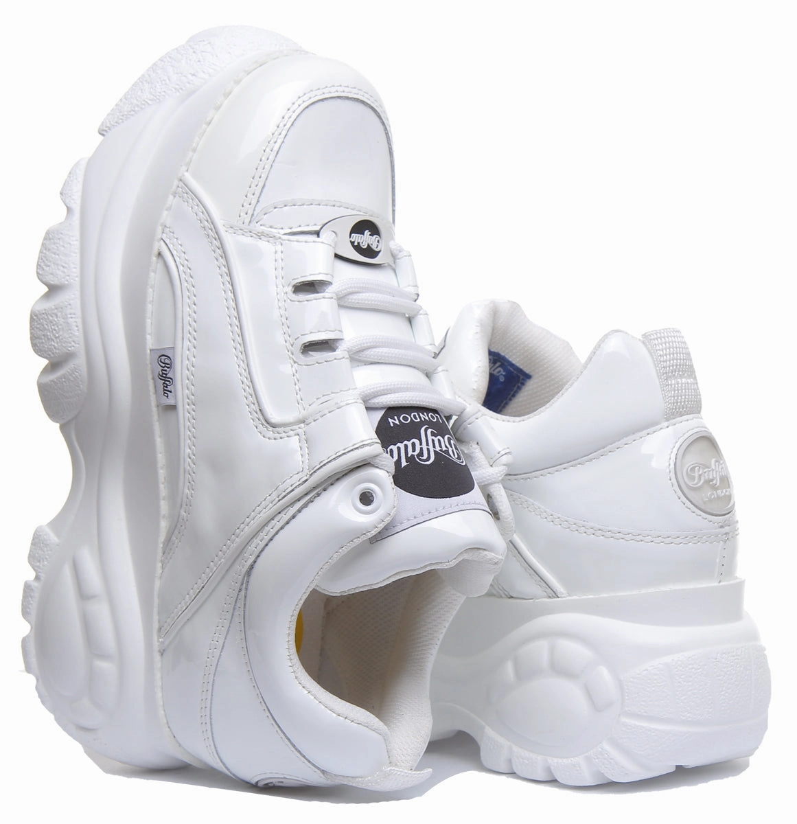 Buffalo 1339-14 2.0 In White Patent For Womens Fashion Comfort