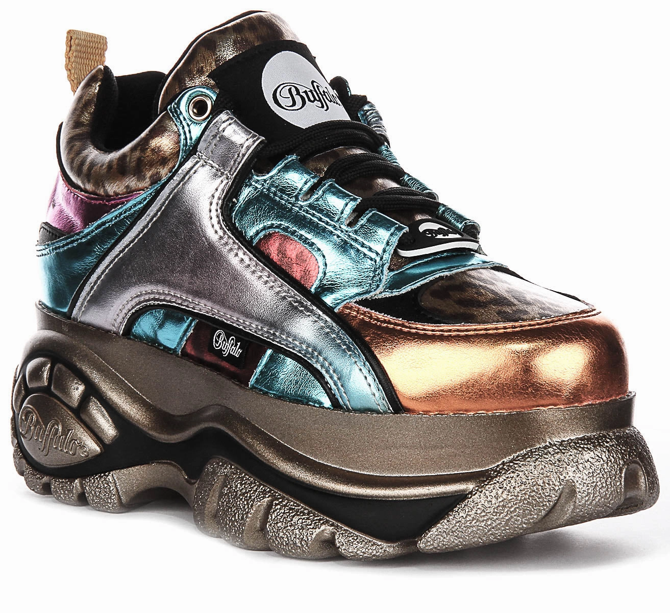 Buffalo 1339-14 Metalic In Multi Colour For Women Plain Step Weekend Hike