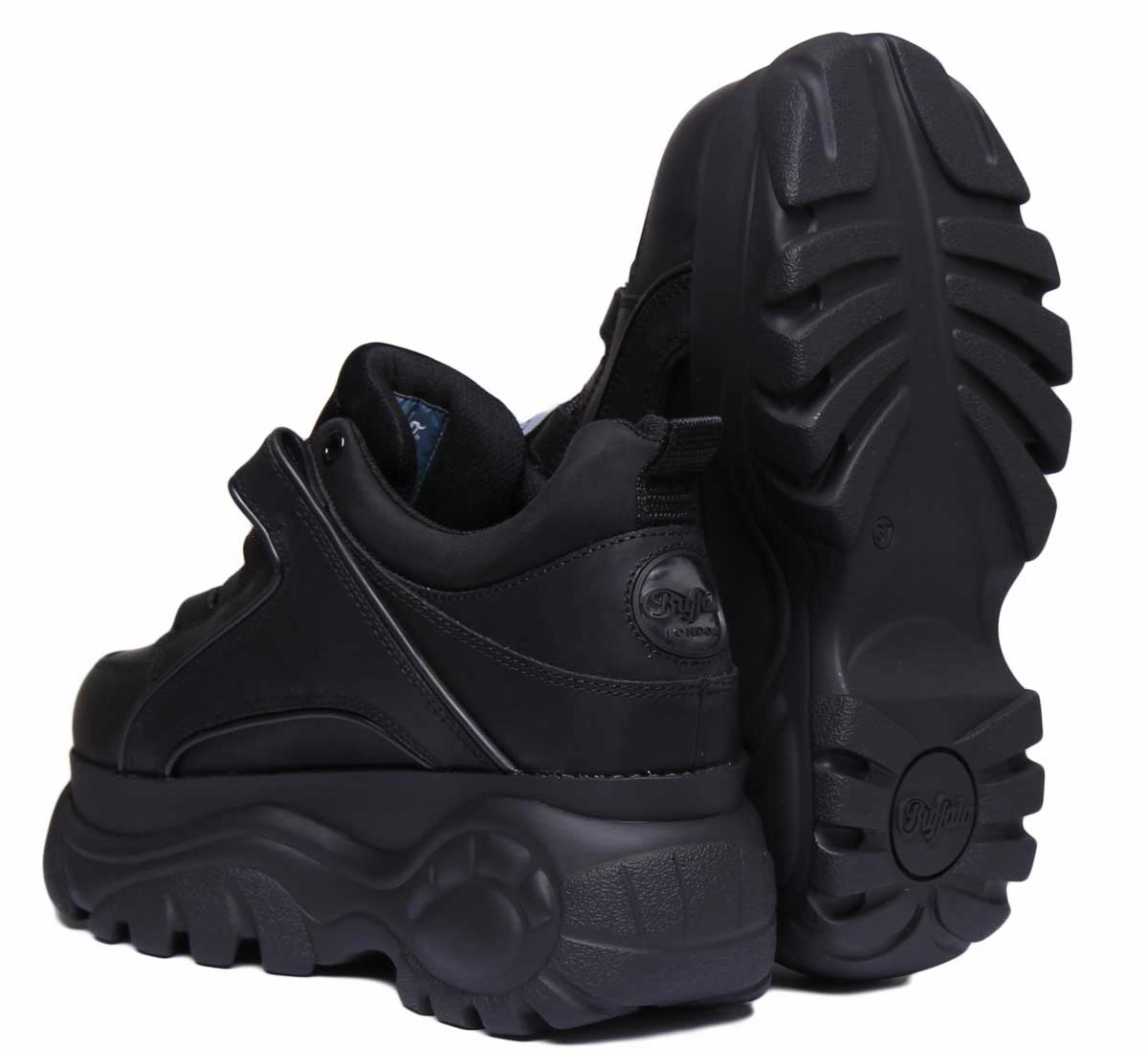 Buffalo 1339-14 Platform Trainers 1533094 In Black Comfort Move-In
