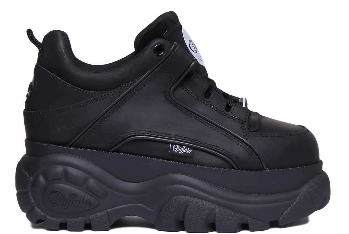 Buffalo 1339-14 Platform Trainers 1533094 In Black Comfort Move-In