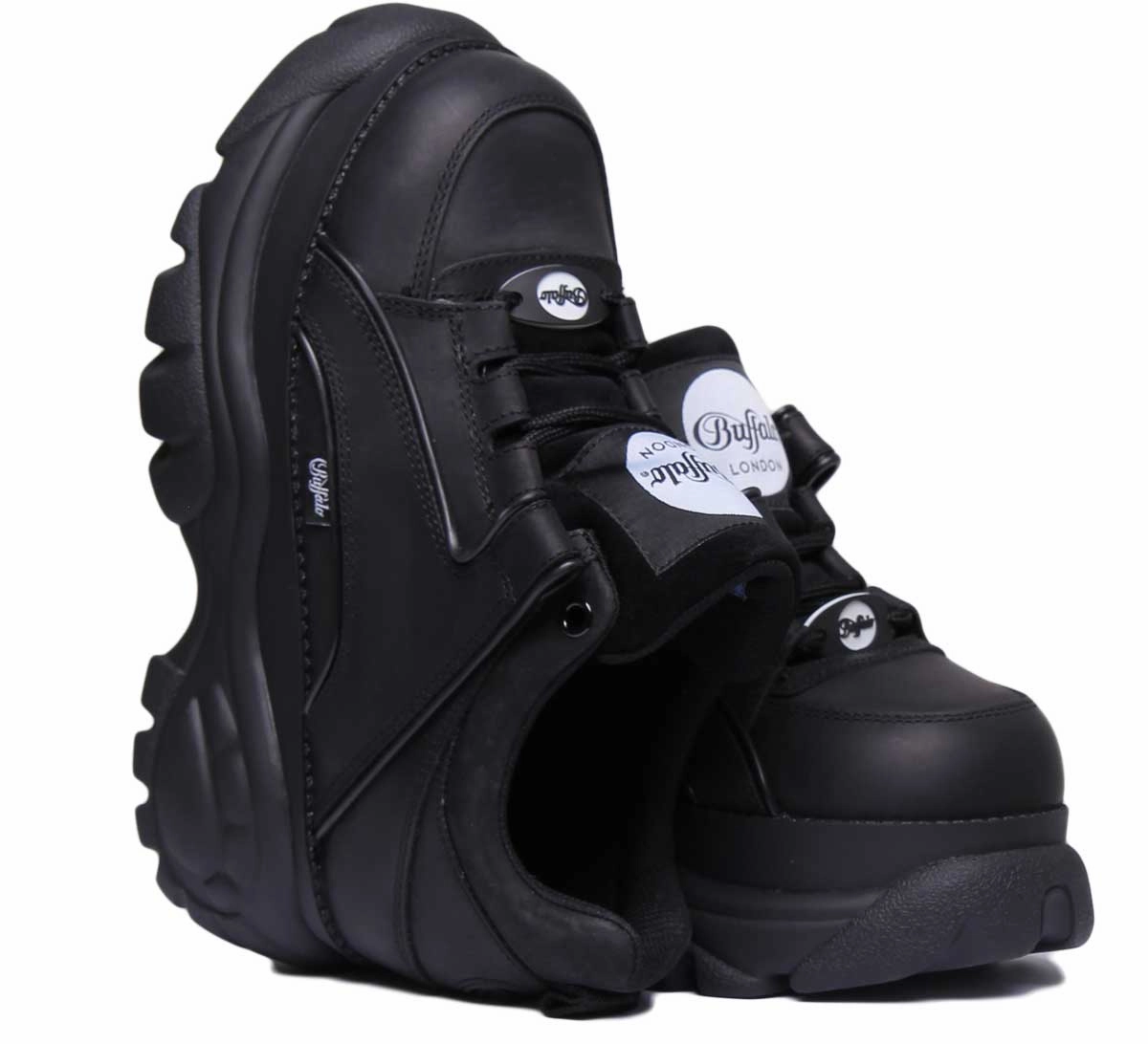 Buffalo 1339-14 Platform Trainers 1533094 In Black Comfort Move-In