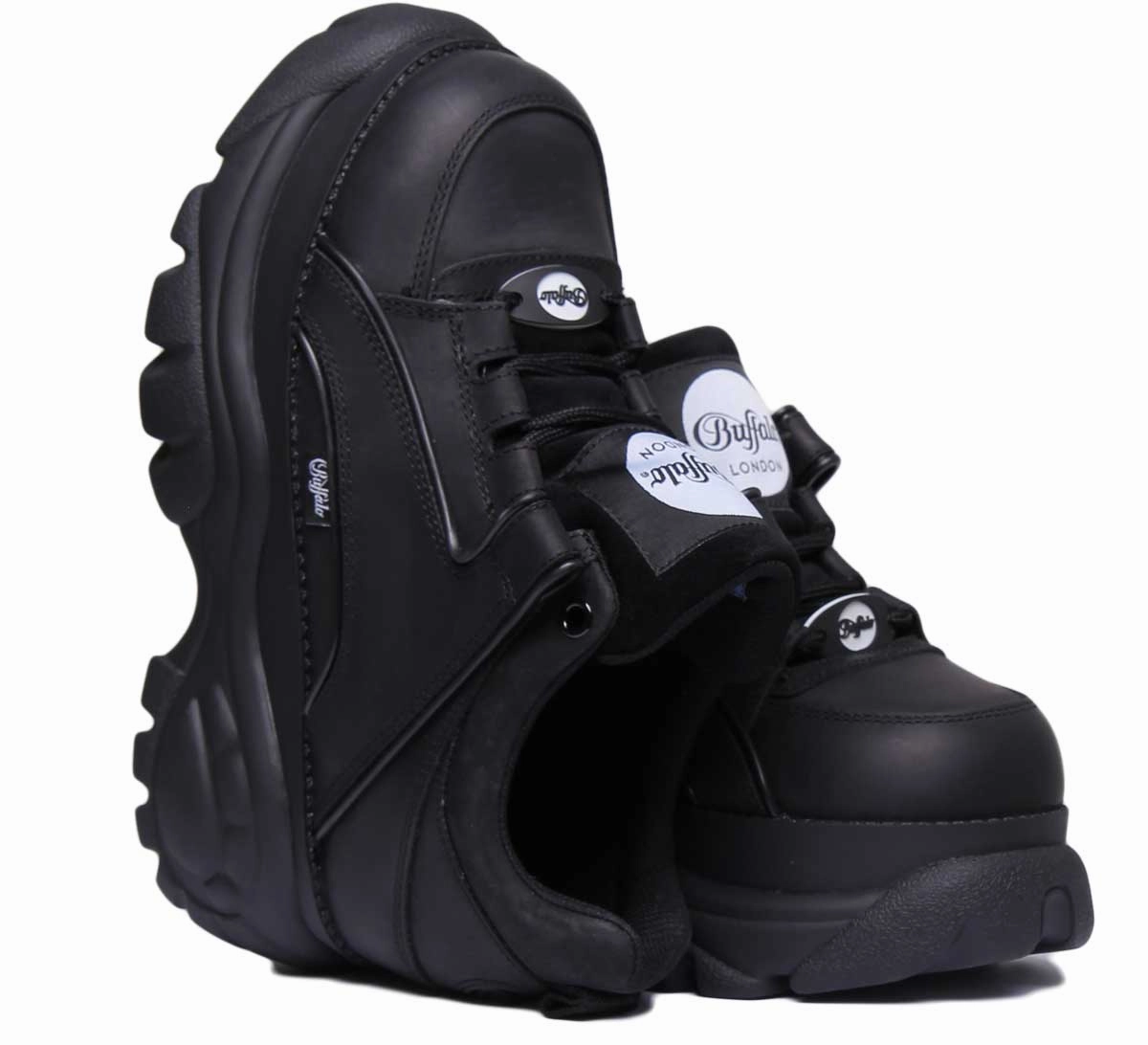Buffalo 1339-14 Platform Trainers 1533094 In Black Comfort Move-In