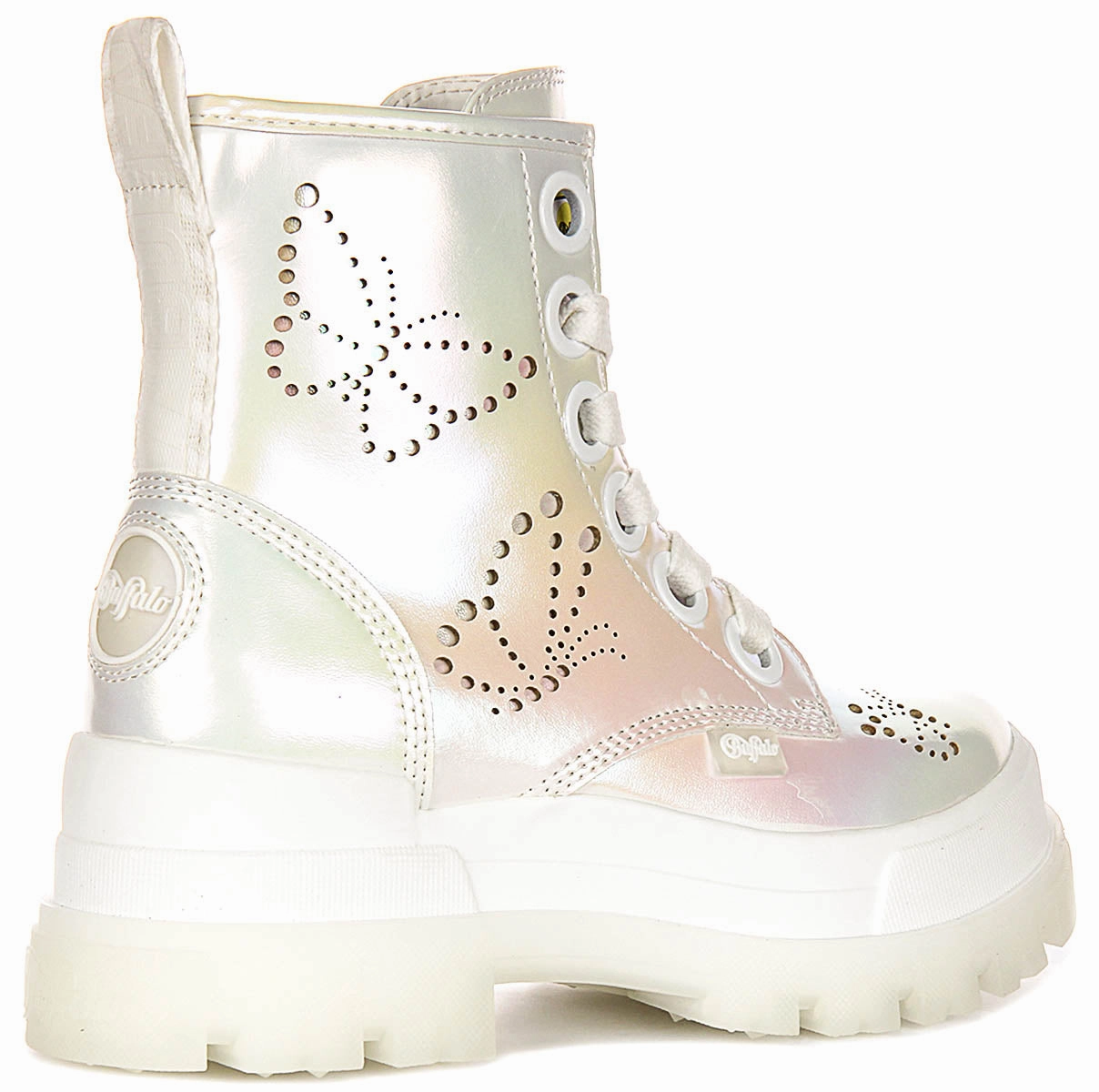 Buffalo Ashpha Rld Butterfly In White For Women Light Step-On Comfort