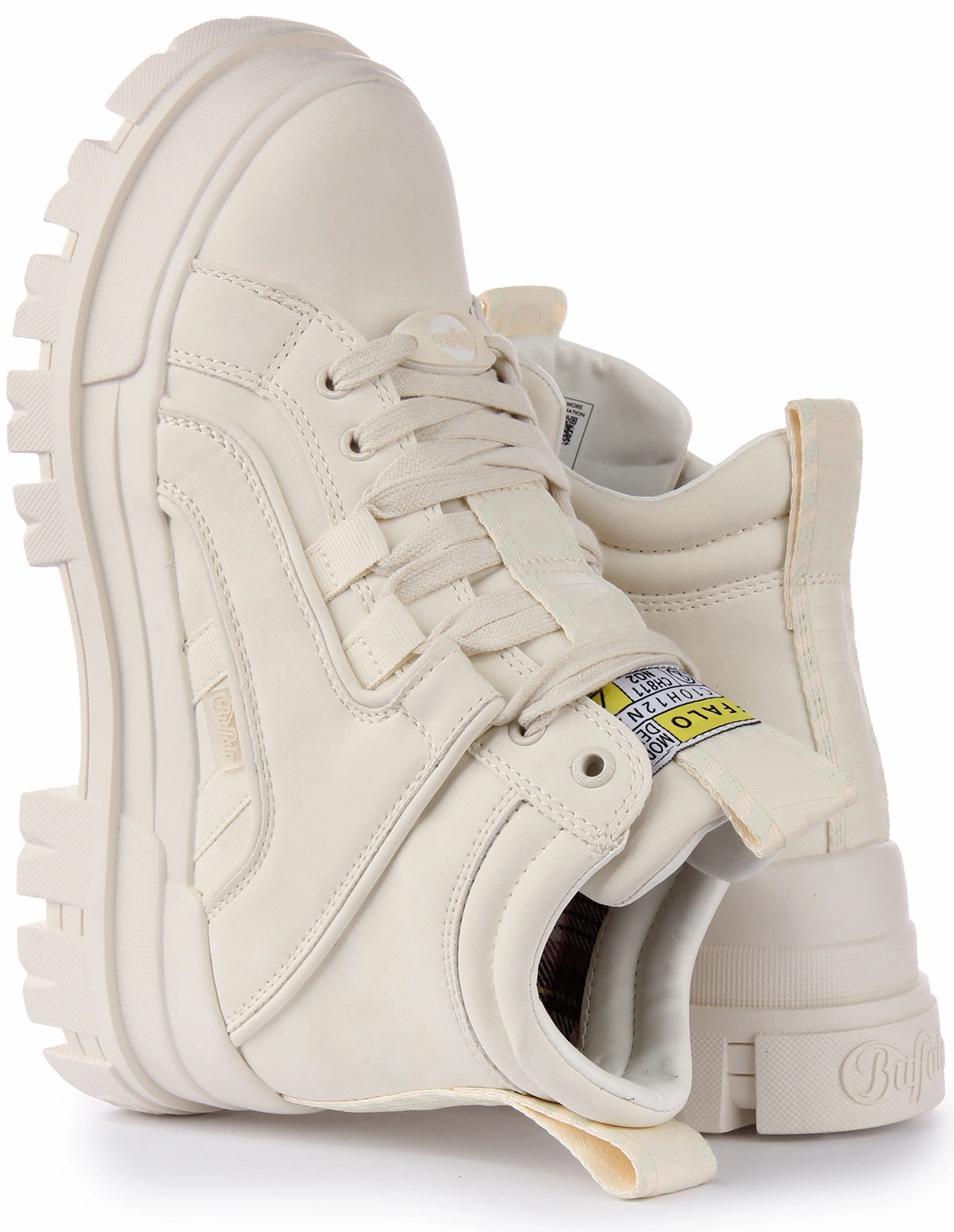 Buffalo Aspha Nc Mid In Off White For Women Travel Walk