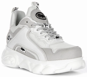 Buffalo Cld Chai In White Grey For Women School Style Block Hike