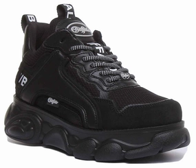 Easy Step Buffalo Cld Chai Platform Boots In Black