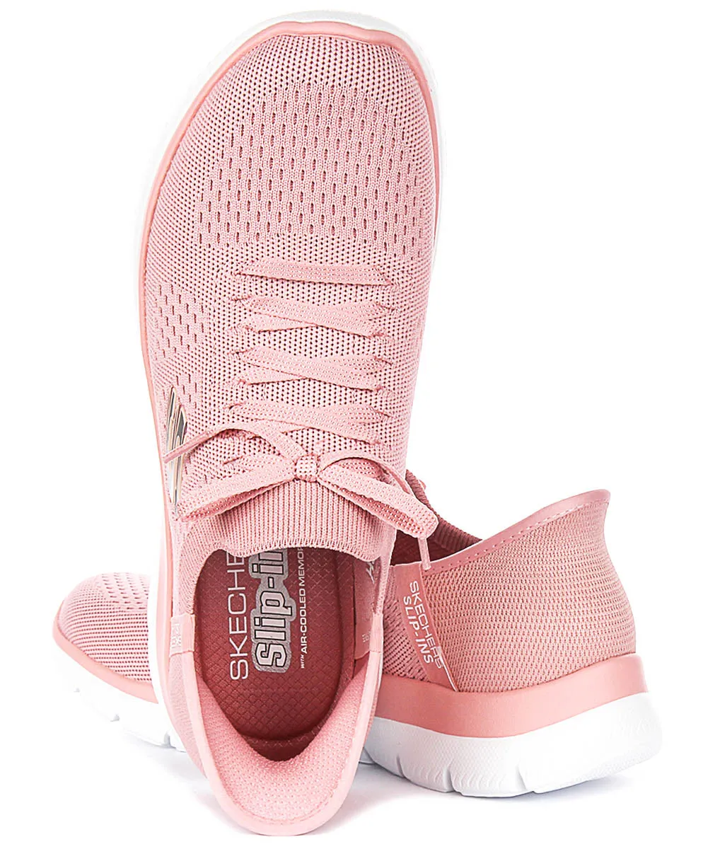 Built Grip Skechers Summits - New Daily In Rose For Women