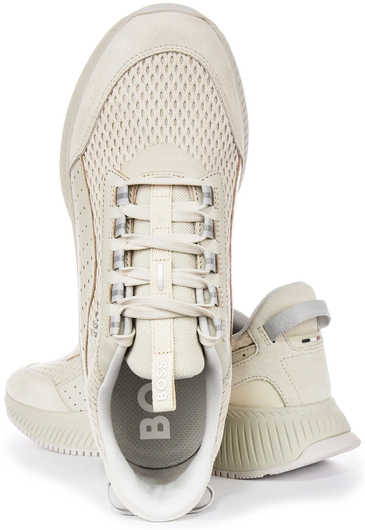 Cast Outsole Boss Titaniumm Evo Runner In Beige For Men