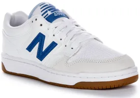 Trend-setting silhouette New Balance BB 480 LFB In White Blue