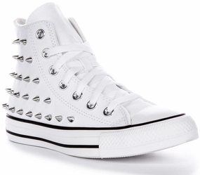 Campus Pace Lightweight Sole Converse Chuck Taylor All Star A06444C High Top Studd In White
