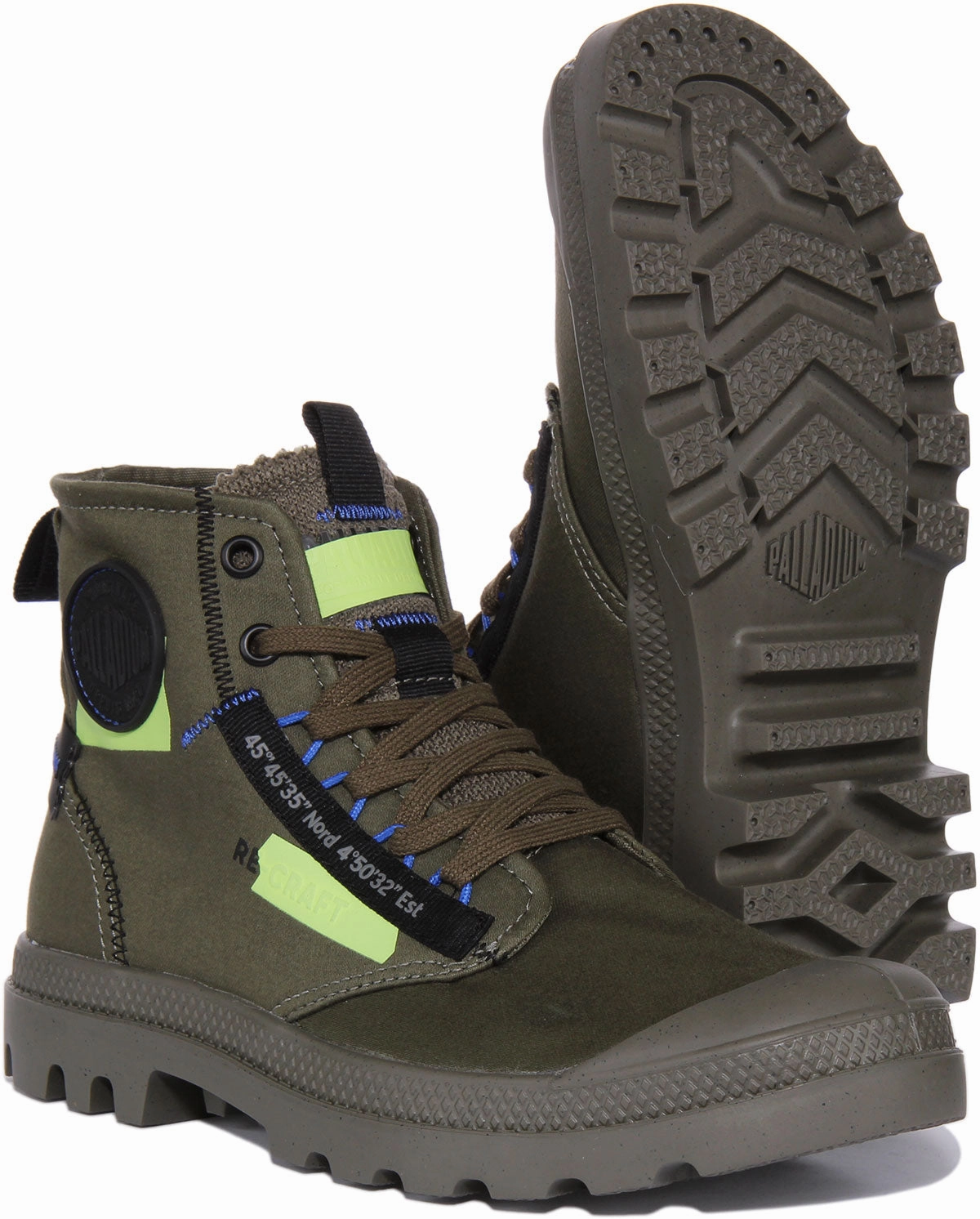 Chill Proof Palladium Pampa Hi In Olive