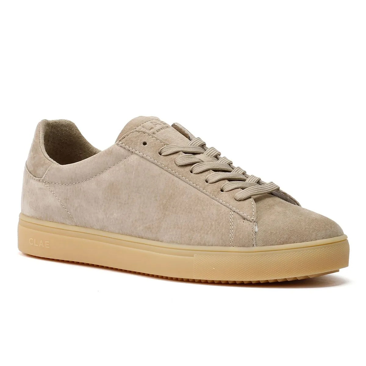 Clae Bradley Suede Men's Cashmere/Natural Gum Trainers Impact Flow
