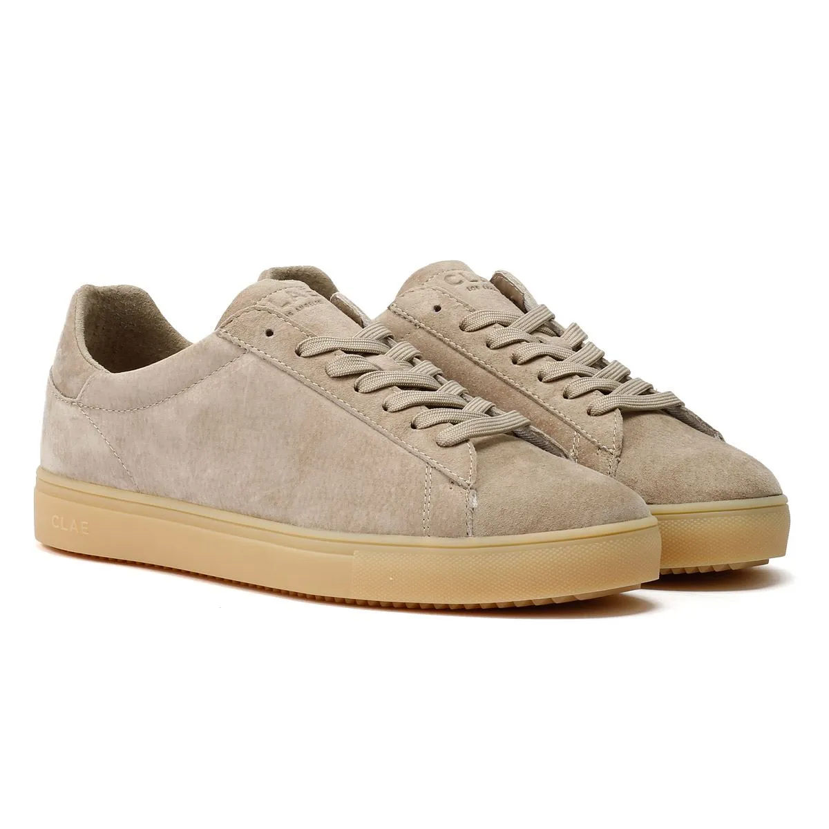 All surface Foam padding helps protect joints during high-impact moves Clae Bradley Suede Men's Cashmere/Natural Gum Trainers