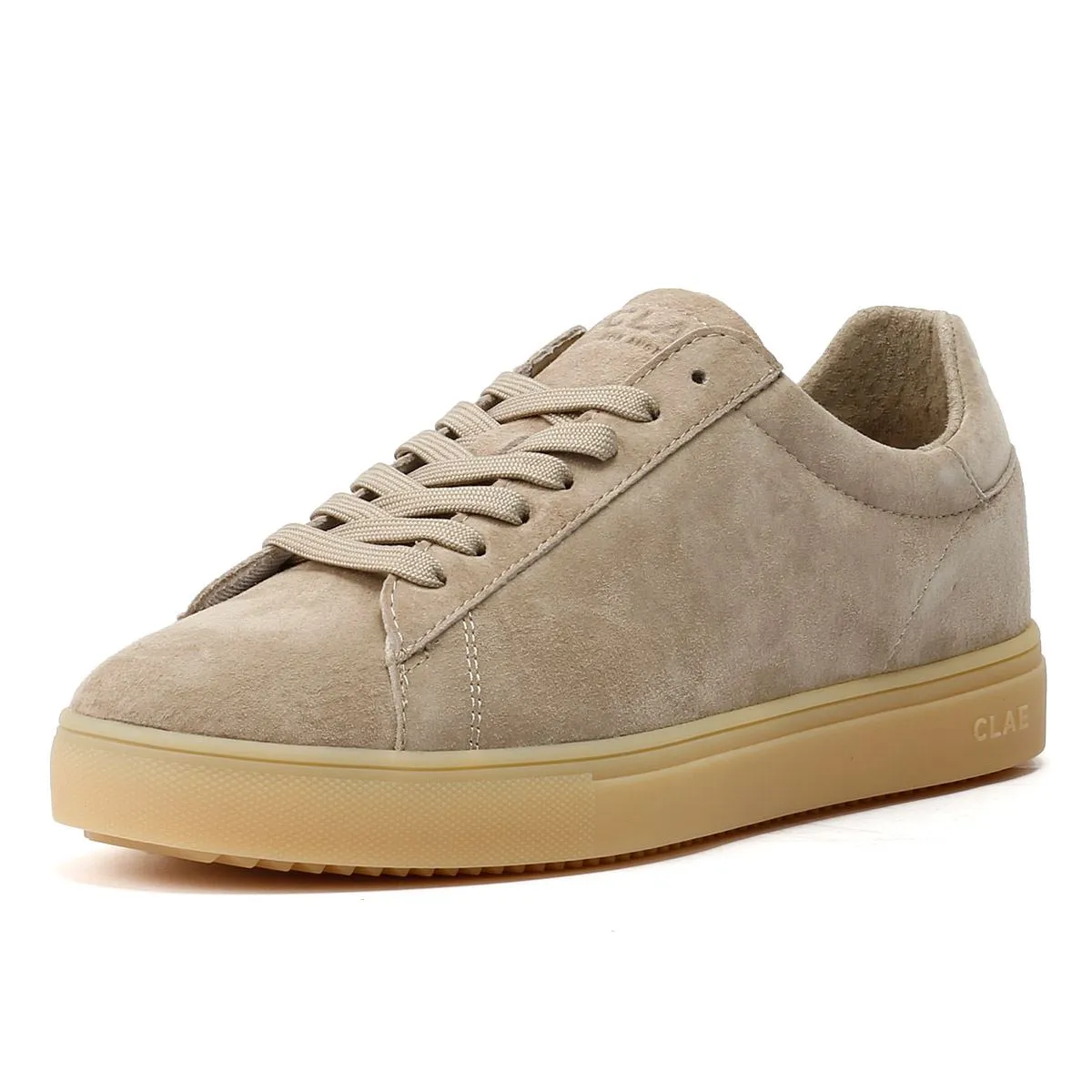 Clae Bradley Suede Men's Cashmere/Natural Gum Trainers Impact Flow