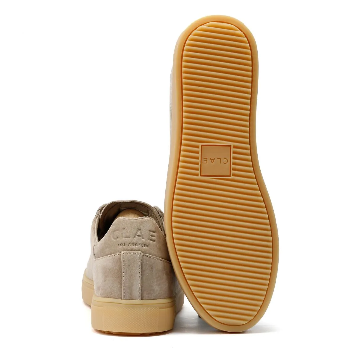 Clae Bradley Suede Men's Cashmere/Natural Gum Trainers Impact Flow