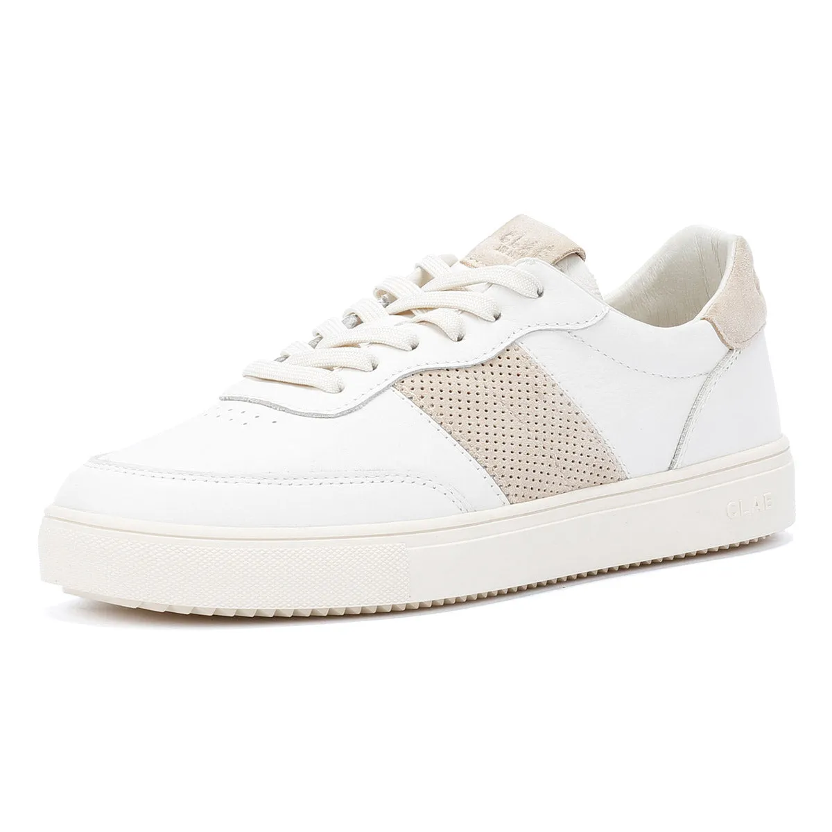 Clae Davis Men's Off White/Safari Trainers Cushion Layer