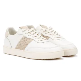 Clae Davis Men's Off White/Safari Trainers Outsole cradle secures the foot during direction changes Step Routine