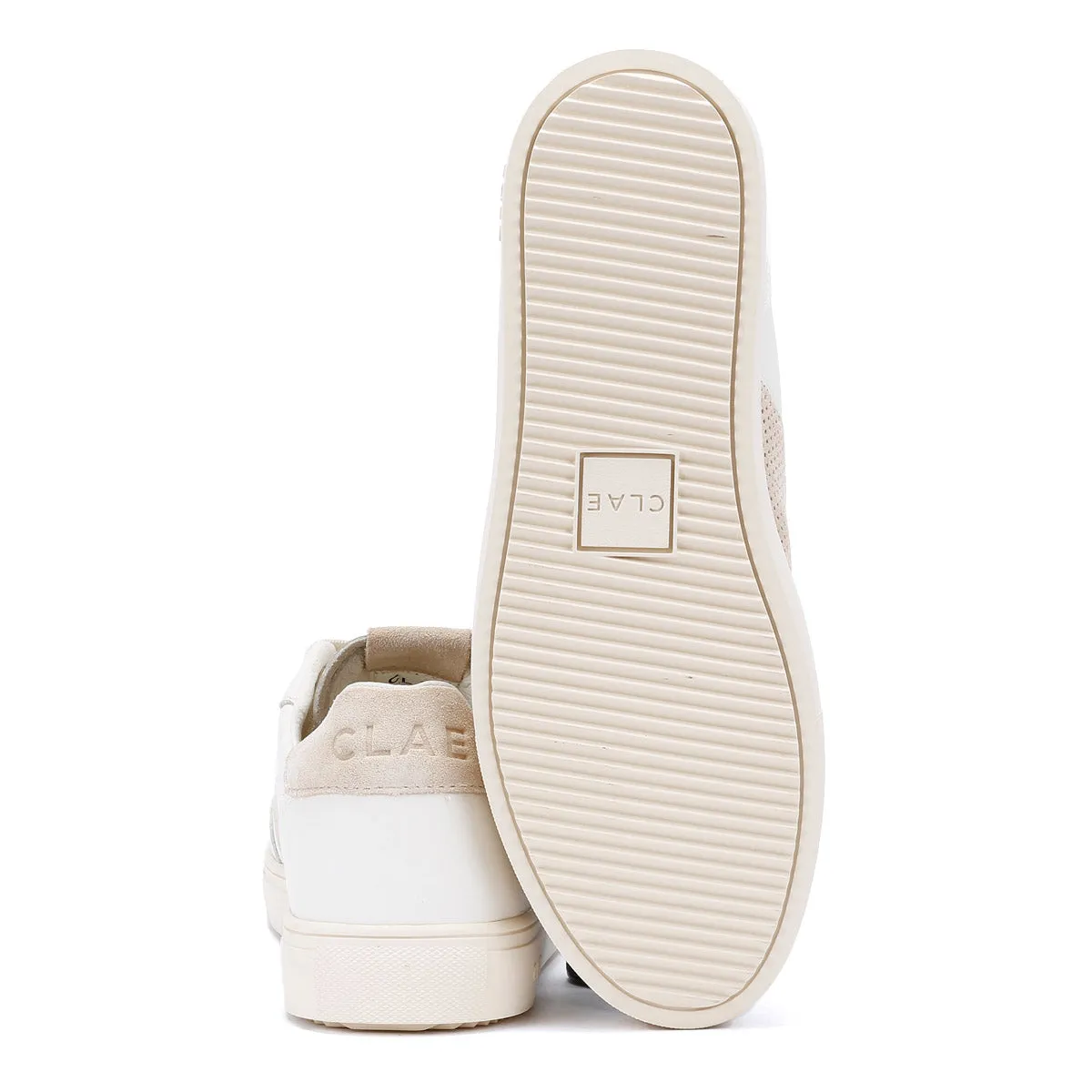 Clae Davis Men's Off White/Safari Trainers Cushion Layer