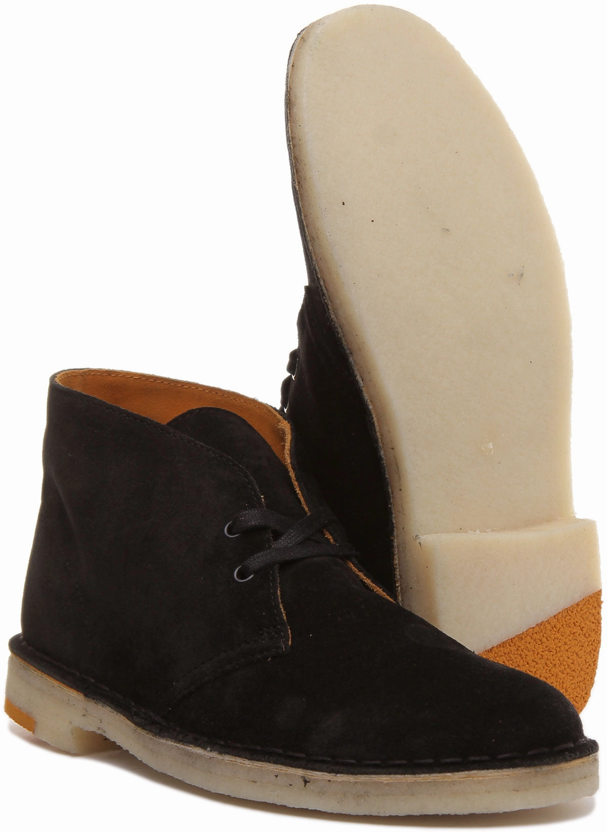 Clarks Originals Desert Boot In Black Orange For Men Sleek Gear