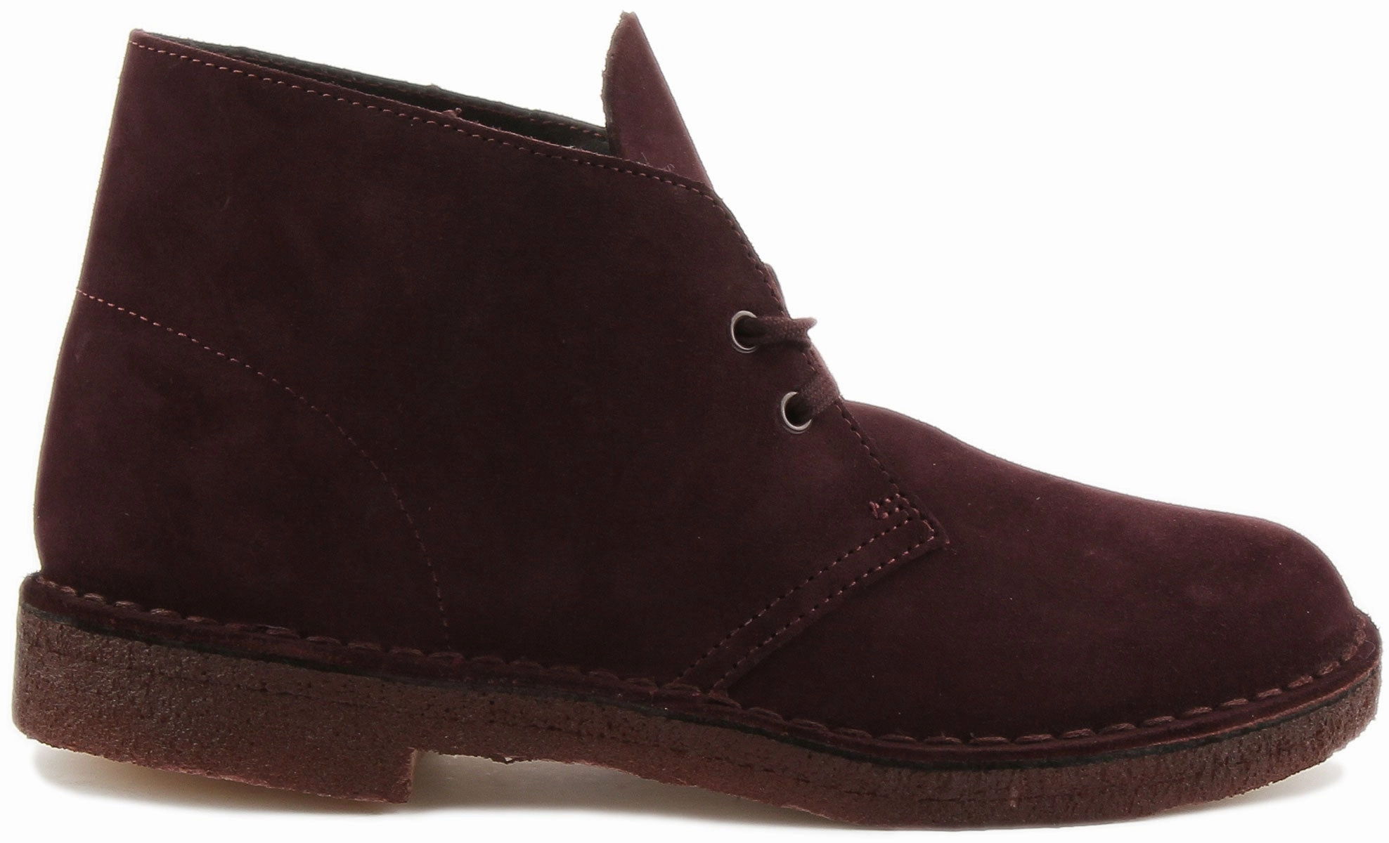 Clarks Originals Desert Boot In Burgundy For Men Seam Lock