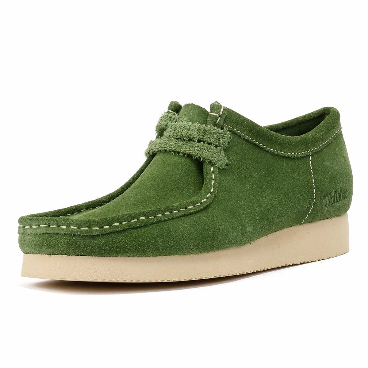 Clarks Originals Wallabee Day Suede Men's Green Shoes Modern Step-On Glide