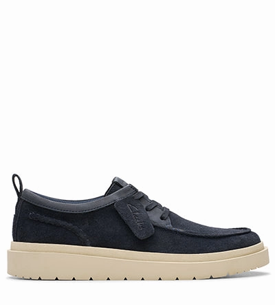 CLARKS POLDEN MOC NAVY SUEDE Clarks