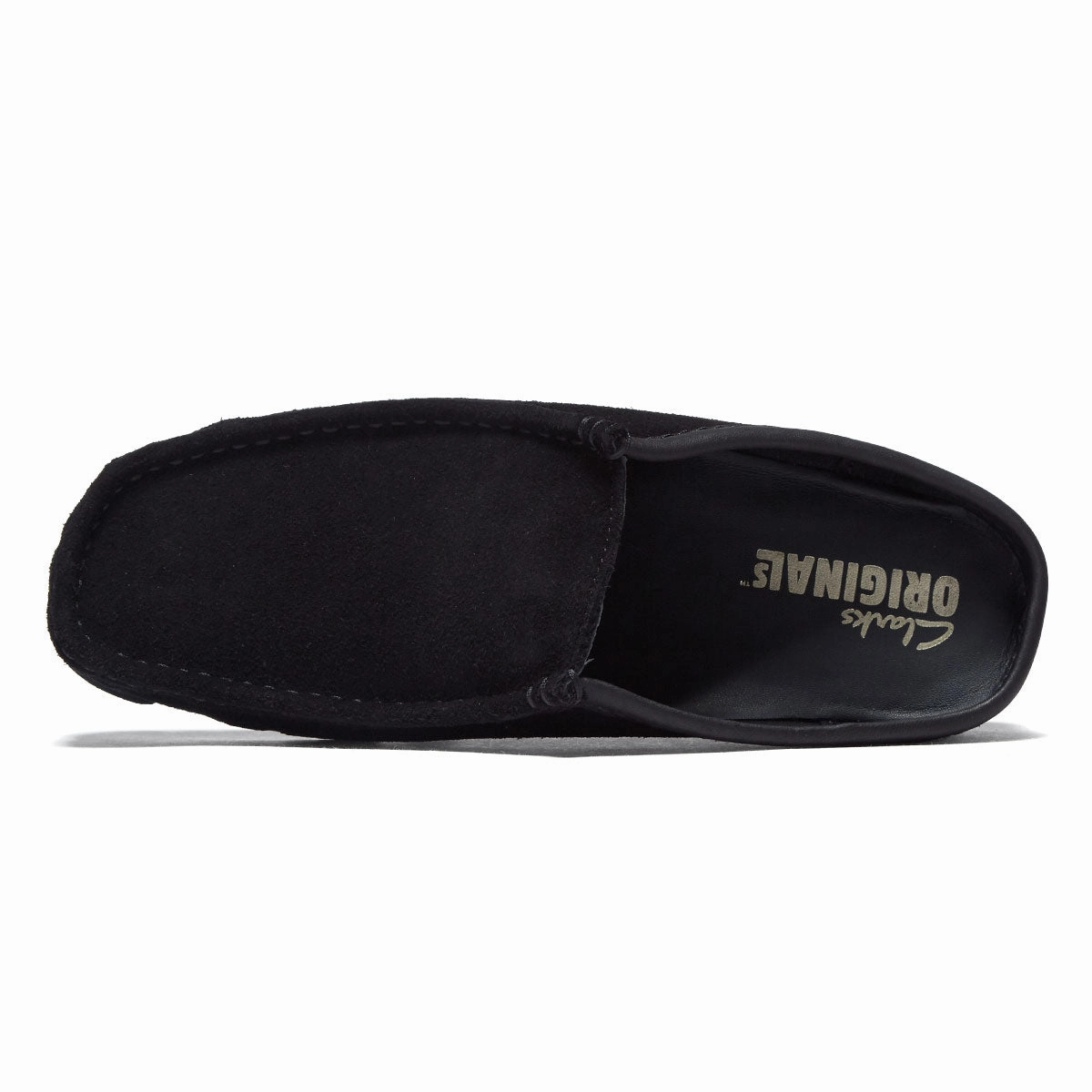 Clarks Wallabee Slip Shoes - Black Suede Travel Breath